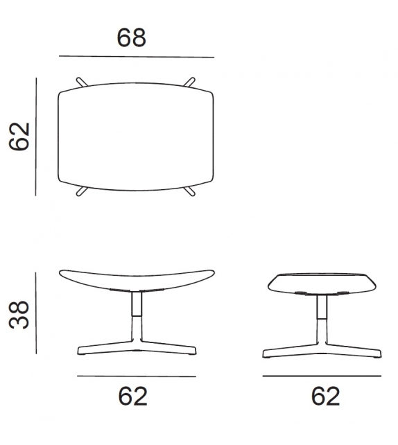 Catifa 70 Arper Repose-pied