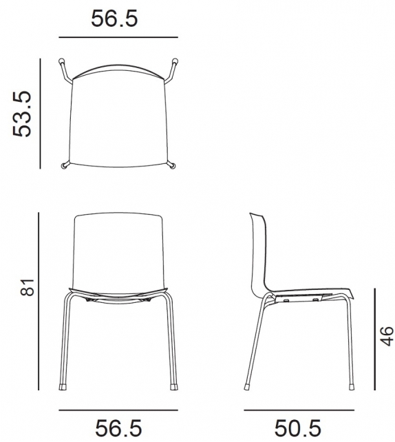 Catifa 46 Arper Chair With Cover And Steel Legs