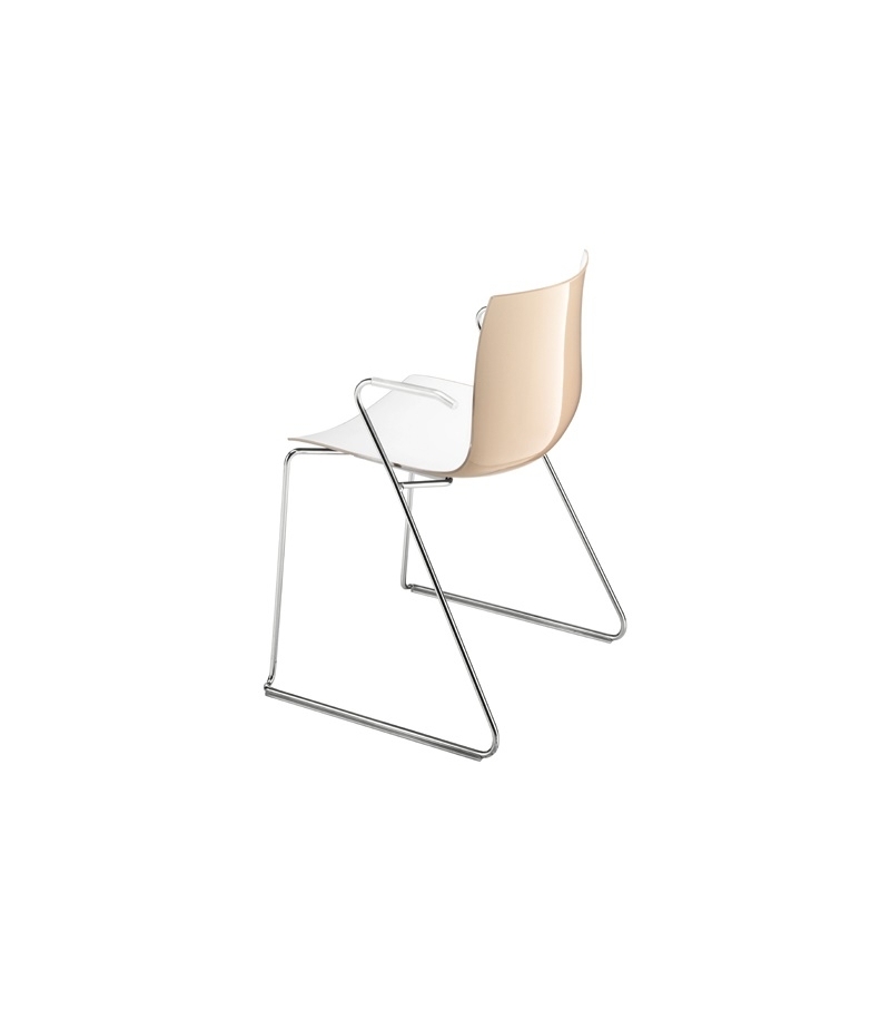 Catifa 46 Arper Stuhl mit Technisches Kufengestell