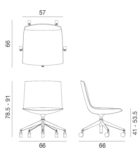 Catifa Sensit Conference Arper Chaise Ave Roulettes
