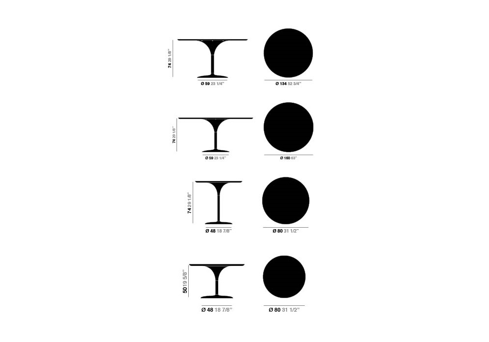 Duna Arper Runder Tisch Mit MDF Platte - Milia Shop