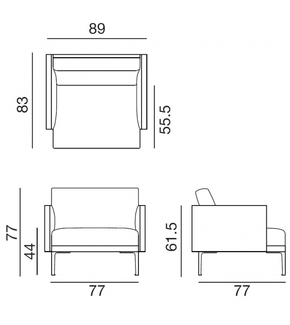 Steeve Arper Sessel mit Holzschale