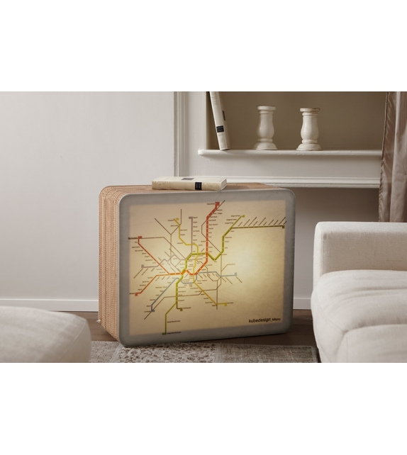 Metrò Kubedesign Mesita - Lámpara