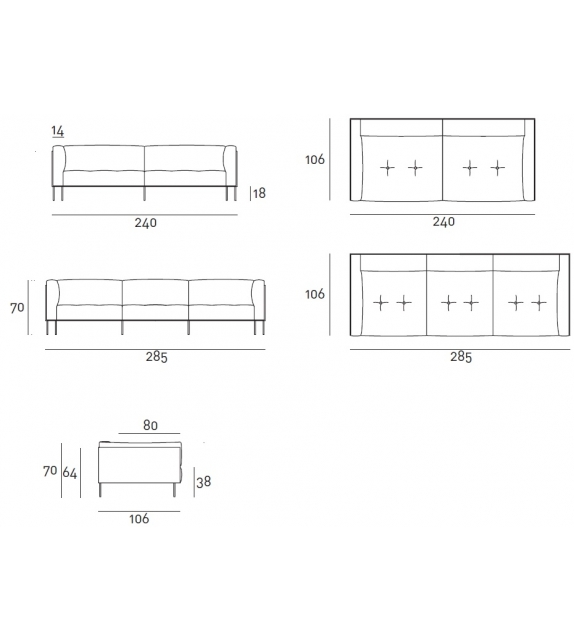 Living Divani Rod XL Sofa