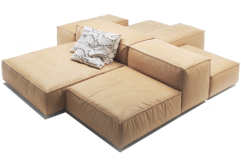 Extrasoft Living Divani Modular Sofa, Leather Modular Sofa