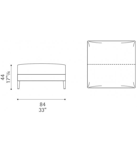 Pouf Poltrona Frau Bretagne