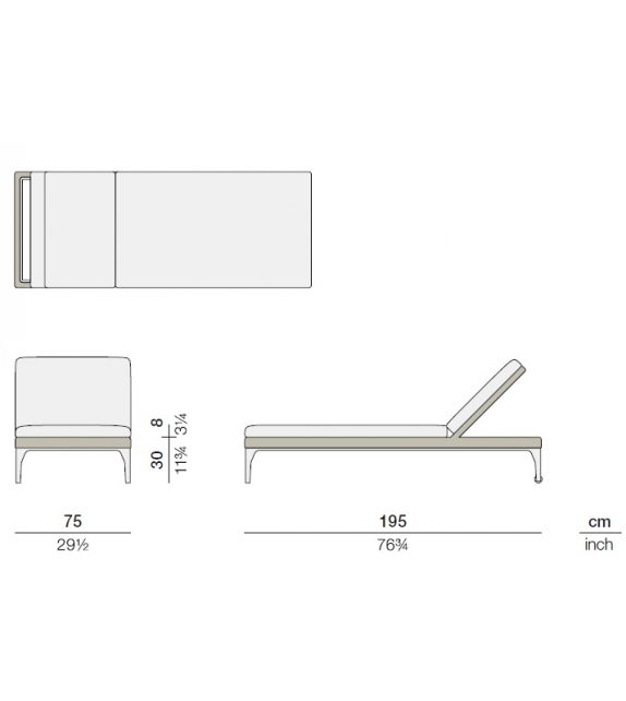 Mu Dedon Chaise Longue Réglable