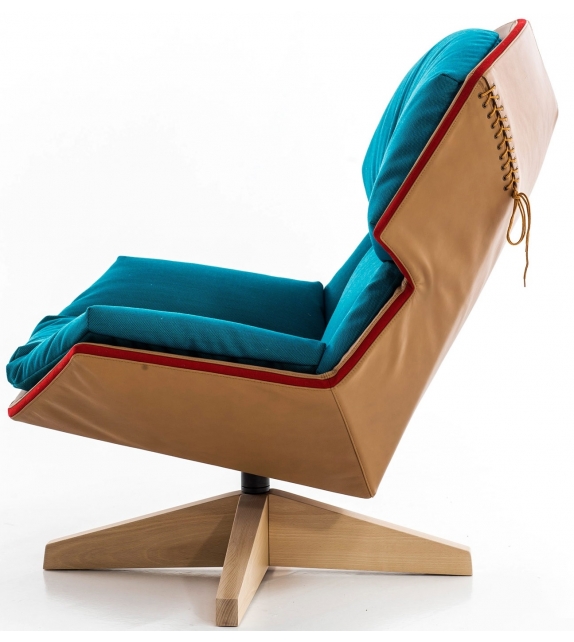 Clarissa Moroso Armchair With Wooden Base