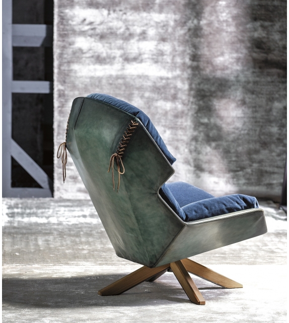 Clarissa Moroso Armchair With Wooden Base