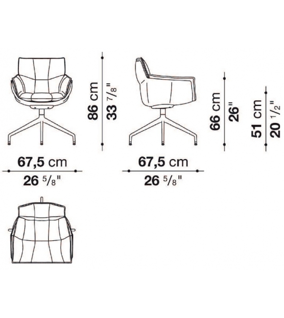 Husk B&B Italia Chair On Trestle