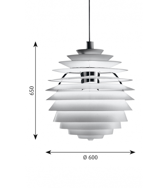 PH Louvre Louis Poulsen Suspension Lamp