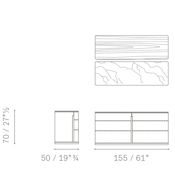 Fidelio Notte Poltrona Frau Commode