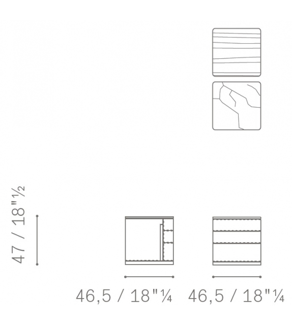 Fidelio Notte Poltrona Frau Bedside Cabinet
