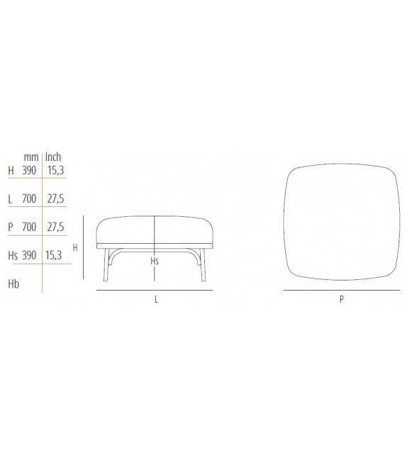 Targa Gebrüder Thonet Vienna Puf