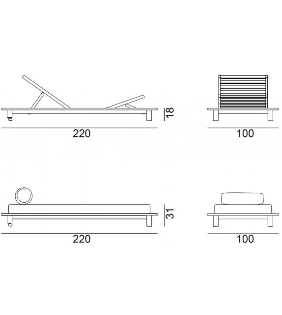 InOut 82 RR Gervasoni Sunlounger