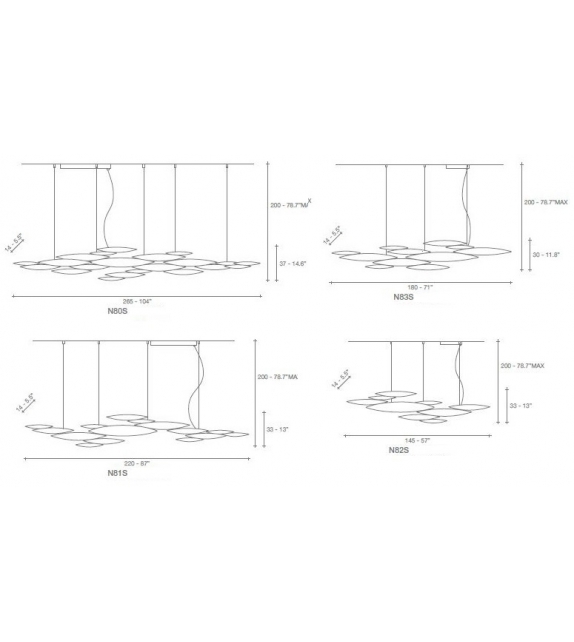I Lucci Argentati Terzani Suspension Lamp