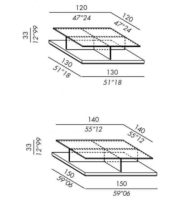 Cluny Crystal Meridiani Coffee Table
