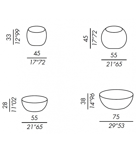 Bongo Meridiani Couchtisch