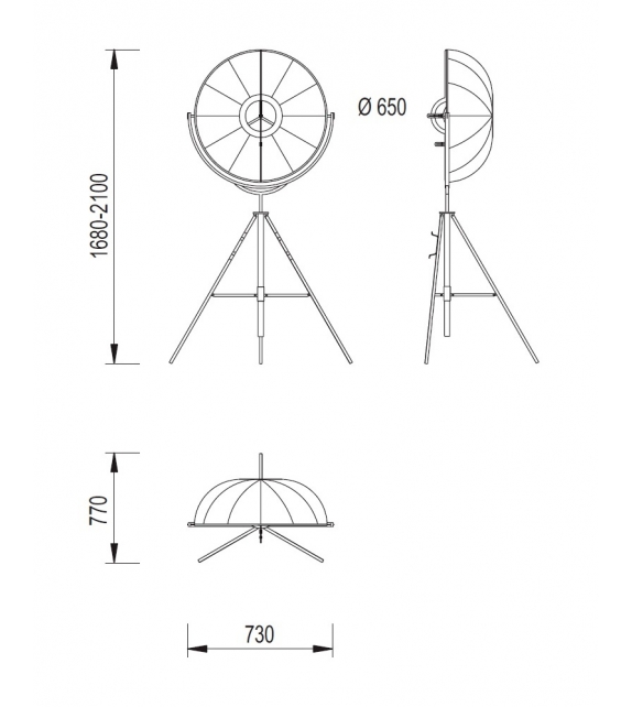Fortuny Pétite Lampada da Terra Pallucco