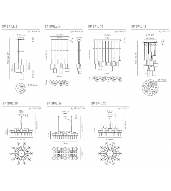 Spillray Axo Light Suspension Lamp