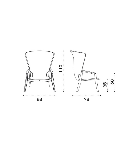 Knit Ethimo Fauteuil Haute