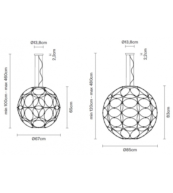 Giro F30 Fabbian Lampada a Sospensione