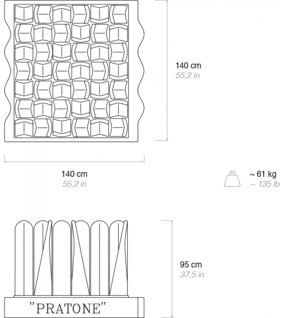 Nordic Pratone Gufram Canapé
