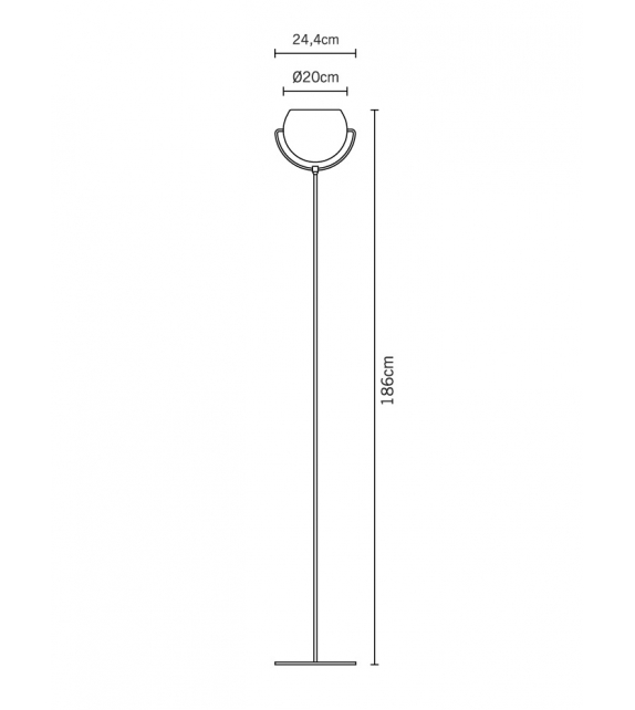 Beluga White D57 Fabbian Lampada da Terra