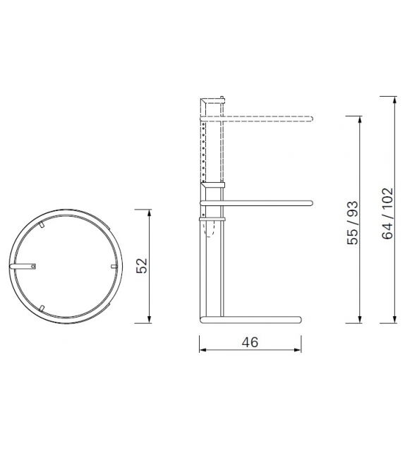 Adjustable Table E 1027 ClassiCon Table D'Appoint