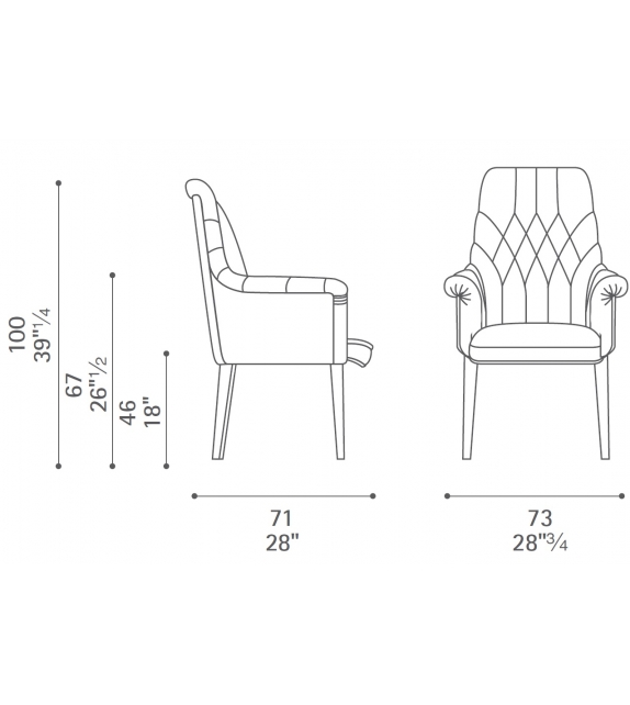 Oxford Visitor Poltrona Frau Butaca