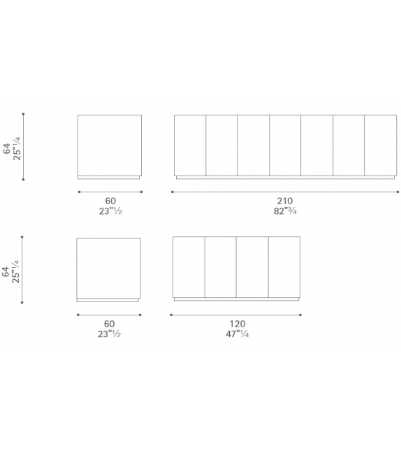 C.E.O. Cube Desk Poltrona Frau Sideboard