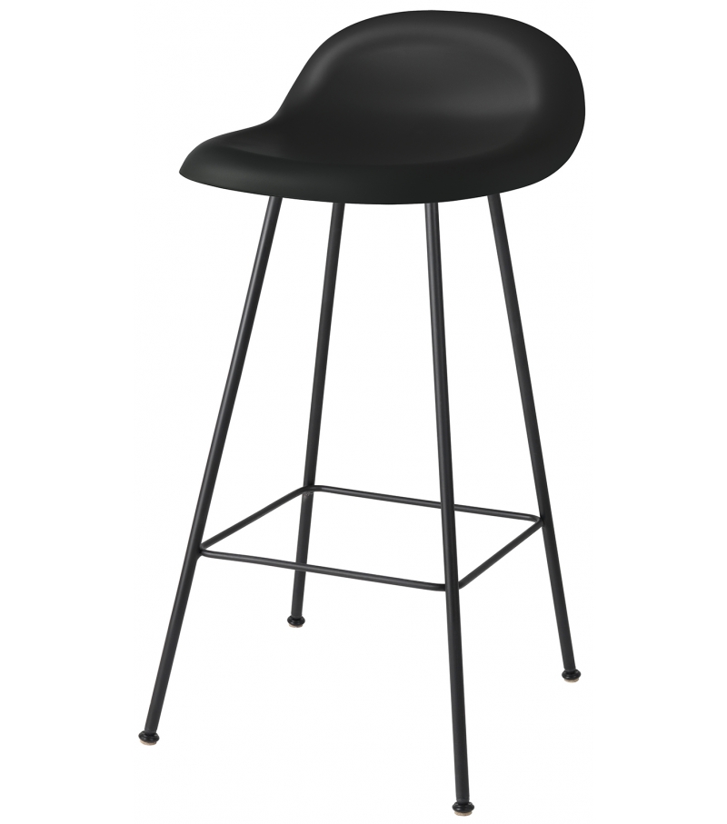 3D Gubi Hocker mit Metallfuß