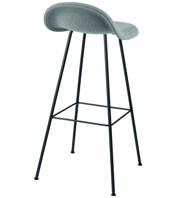 3D Gubi Upholstered Stool with Metal Base