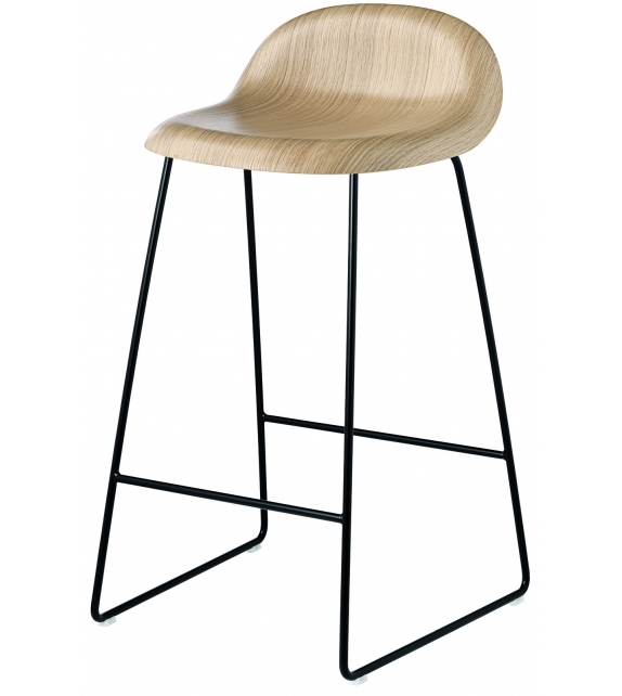 3D Gubi Tabouret sur Piètement Luge