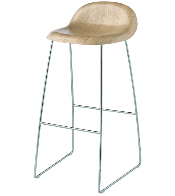 3D Gubi Tabouret sur Piètement Luge