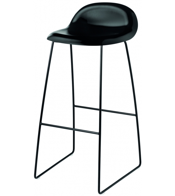 3D Gubi Tabouret sur Piètement Luge