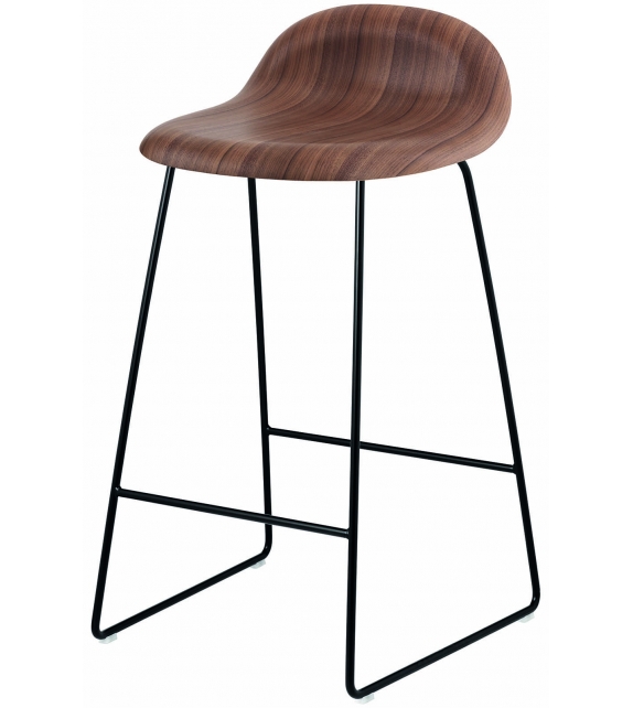 3D Gubi Tabouret sur Piètement Luge