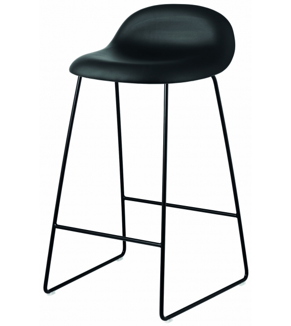 3D Gubi Polster Hocker mit Kufengestell