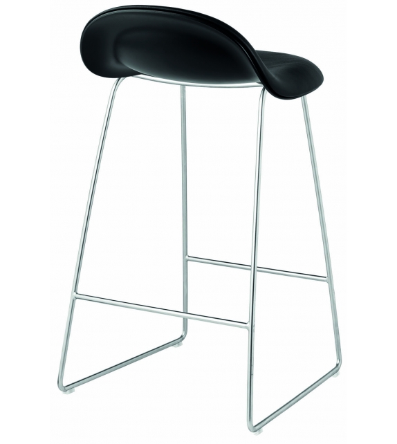 3D Gubi Sgabello Rivestito su Slitta