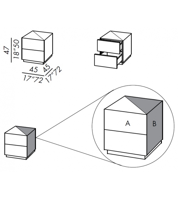 Karl Meridiani Bedside Cabinet