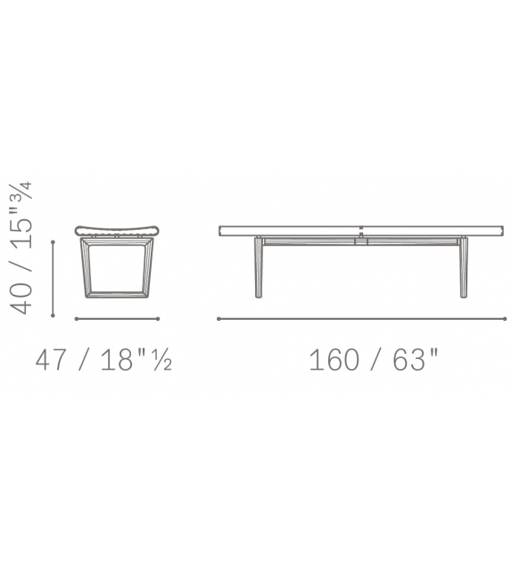 Fidelio Poltrona Frau Bench