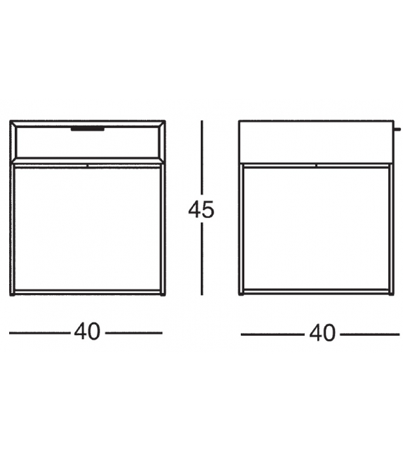 642 Oscar Zanotta Bedside Cabinet