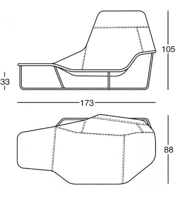 921 Lama Zanotta Chaise Longue