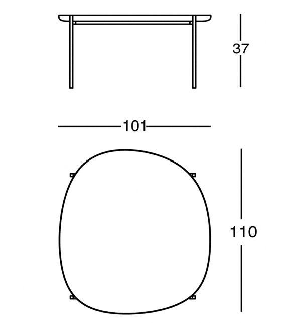672 Niobe Zanotta Table Basse
