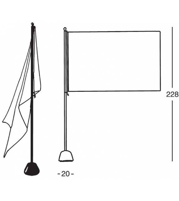 515 Servobandiera Zanotta Portabandiera