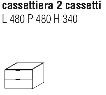 2 Drawers_ 48 x 48 x H 34 cm