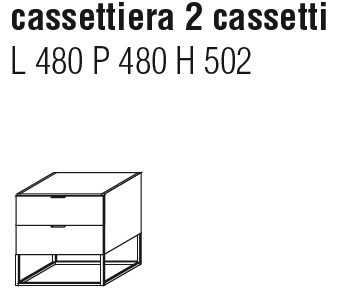 2 Drawers_ 48 x 48 x H 50.2 cm