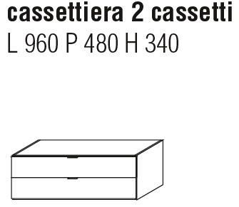 2 Drawers_ 96 x 48 x H 34 cm
