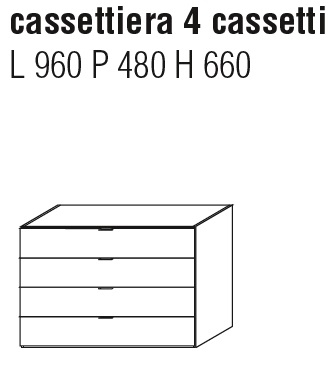 4 Drawers_ 96 x 48 x H 66 cm