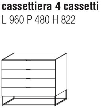 4 Drawers_ 96 x 48 x H 82.2 cm